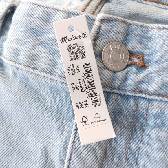 NWT Madewell Relaxed Denim Shorts in Essen Wash $78 - Picture 10 of 13